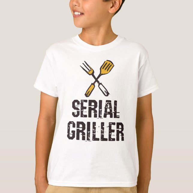 Serial griller Grill BBQ master Grill cutlery T-Shirt (Front)