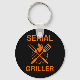Serial Griller Grilling Bbq Grill Master Smoker Co Key Ring