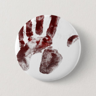 Serial killer blood handprint 6 cm round badge