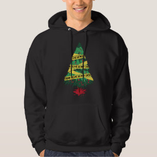 Serial Killer Christmas Tree Crime Scene True Crim Hoodie