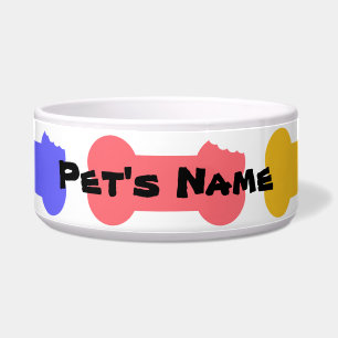 Series Chewed Bones Personalised Dog Bowl 3