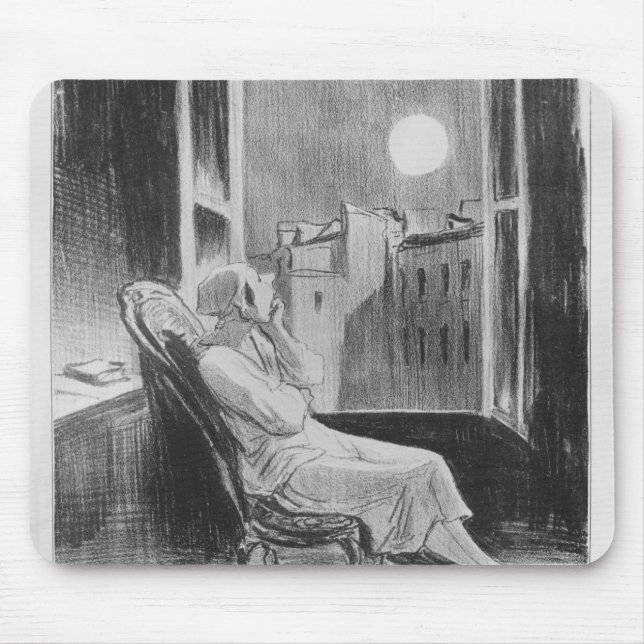 Series 'Les Bas-Bleus', O Moon Mouse Mat (Front)