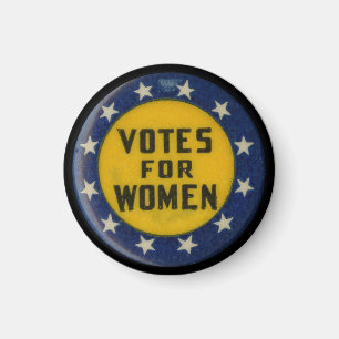 series of 8 collectable suffragette pin photo magnet