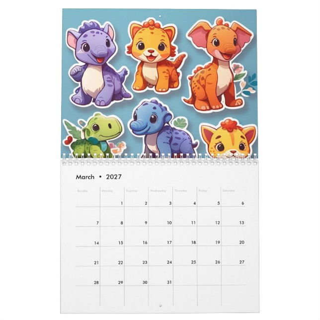 series of cartoons calendar (Mar 2027)
