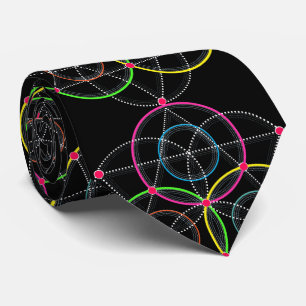 Series of Geometric Circles and Lines in Colour Tie