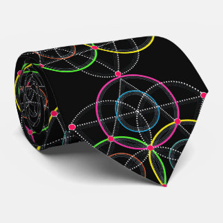 Series of Geometric Circles and Lines in Colour Tie