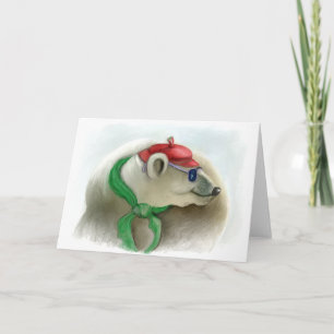 Series of happy animals "8" card