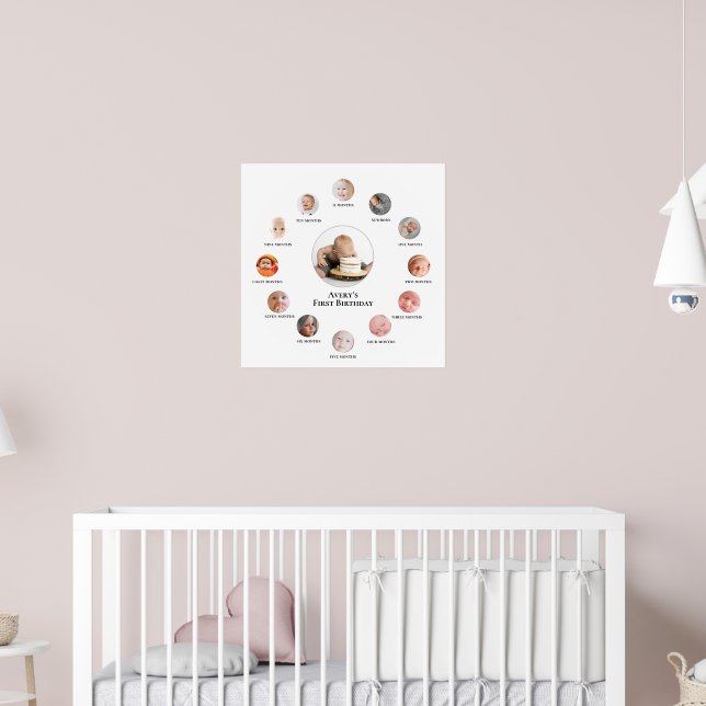 Serif 1st year 12 months Photo Memories Custom Poster (Nursery 2)