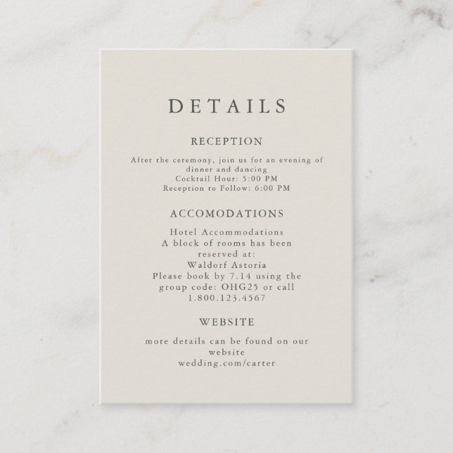 Serif Elegant Modern Wedding Invitation (Front)