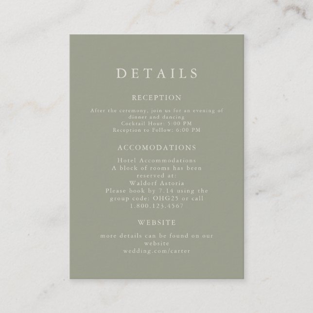 Serif Elegant Modern Wedding Invitation (Front)