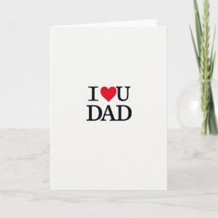Serif I Love You Dad Card