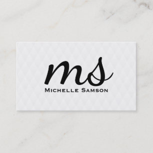 Serif Monogram Business Card