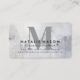 Serif Monogram Texture Wall Background Business Card