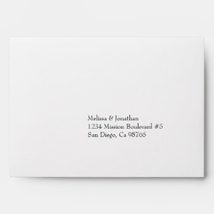Serif print custom pre filled address RSVP Envelopes