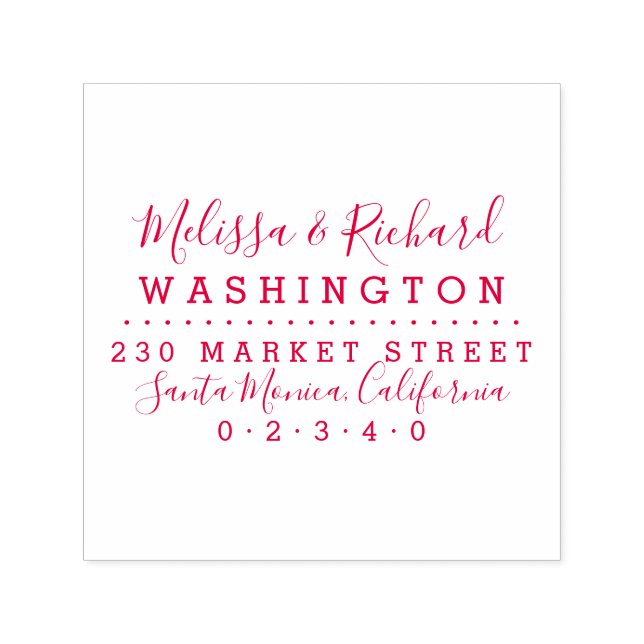 Serif & Script Wedding Return Address Self-inking Stamp (Design)