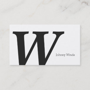 Serif Type Monogram (variation 2) Business Card