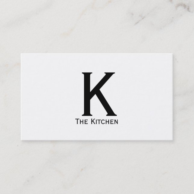 Serif Type Monogram (variation) Business Card (Front)