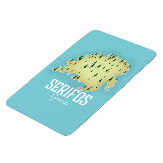 Serifos Greek Map Illustrated travel poster Magnet