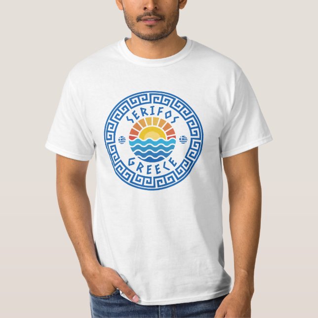 Serifos Island, Greece - Sunshine And Sea T-Shirt (Front)