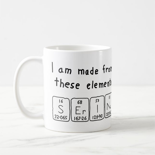 Serina periodic table name mug (Left)