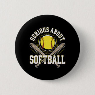 Serious About Softll Funny Softll Player 6 Cm Round Badge