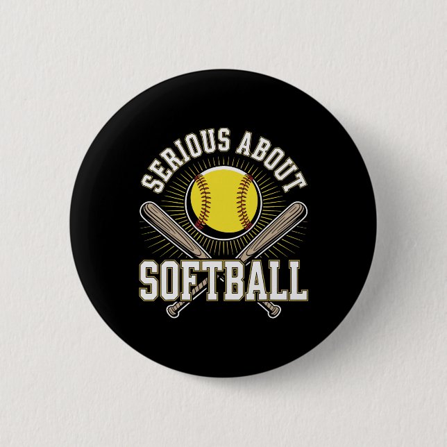 Serious About Softll Funny Softll Player  6 Cm Round Badge (Front)