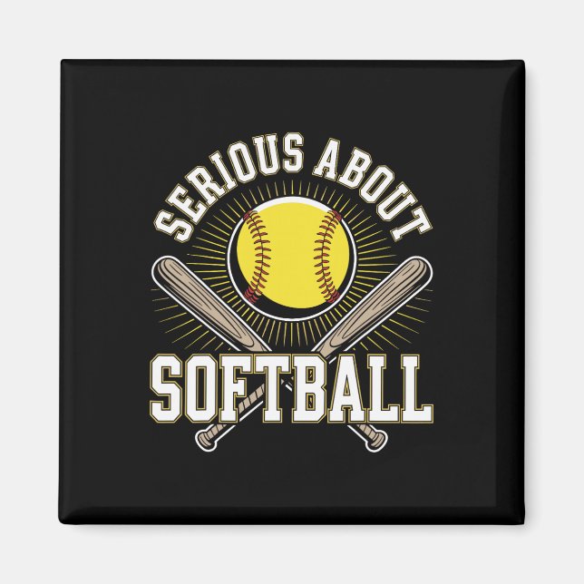Serious About Softll Funny Softll Player  Magnet (Front)