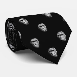 Serious Angry Gorilla Face Tie