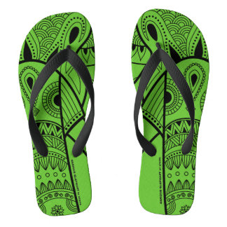 Serious Elephant Green - Wide Straps Sandals