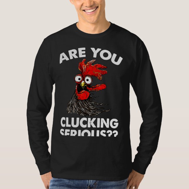 Serious Farmer Chicken   T-Shirt (Front)