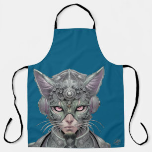 Serious Feline Being Apron