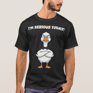 Serious Goose In A Bow Tie Funny Silly Goose T-Shirt