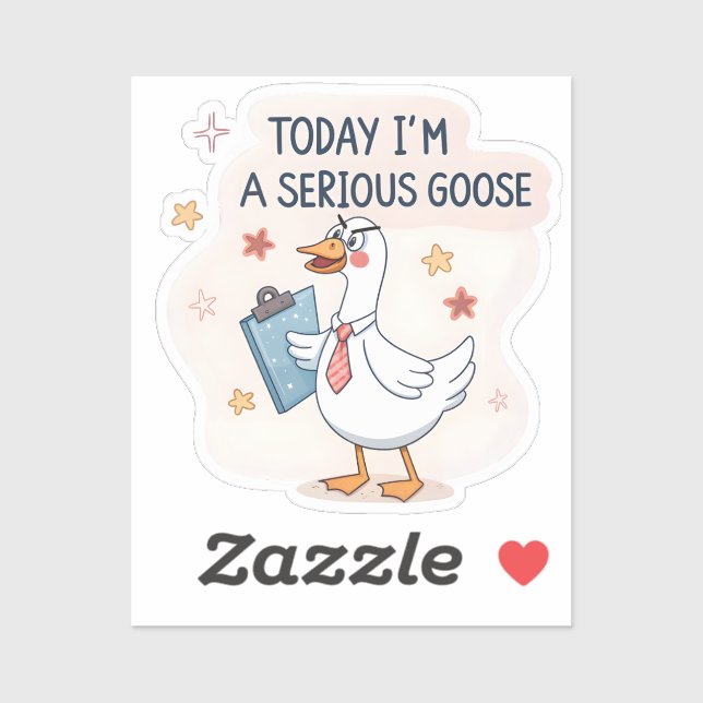 Serious Goose Vinyl Sticker – Funny Animal Meme De (Sheet)