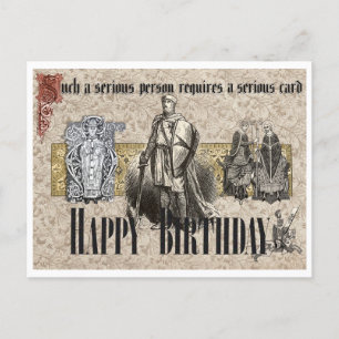 SERIOUS! HAPPY BIRTHDAY MESSAGE POSTCARD