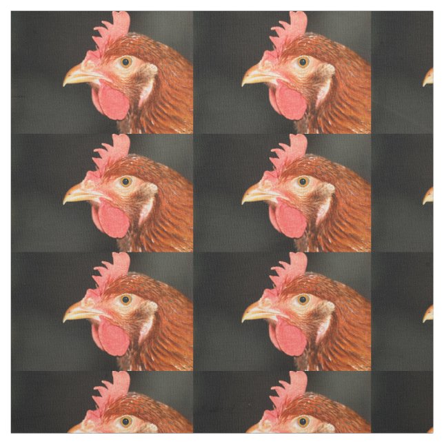 Serious hen fabric (Swatch)