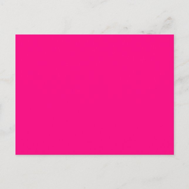 Serious Hot Pink Colour Bright Trend Template Blan Postcard (Front)