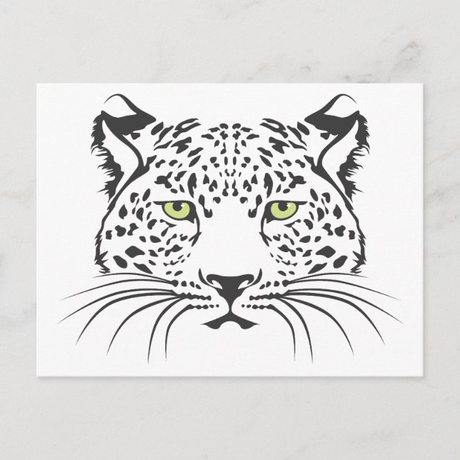 Serious Leopard Cat Postcard (Front)