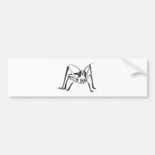 Serious Locust Insect in Black and White Bumper Sticker