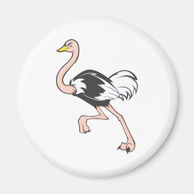 Serious Ostrich Bird Magnet (Front)