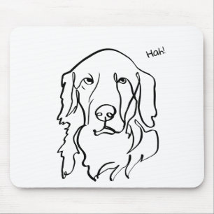 Serious Side of Golden Retrievers: Personalise Mouse Mat