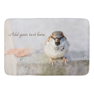 Serious Sparrow Bath Mat