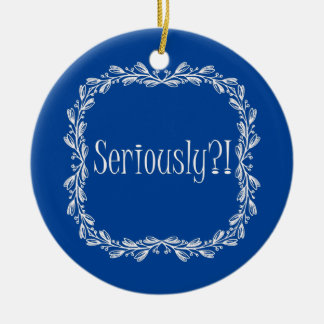 Seriously ceramic tree decoration