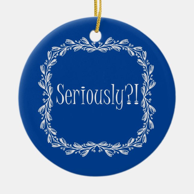 Seriously  ceramic tree decoration (Front)
