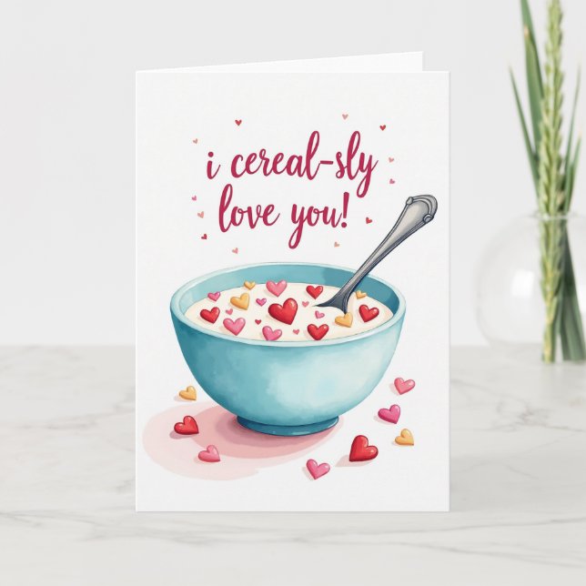 Seriously Cereal Love Card (Front)