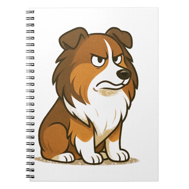 Seriously Disappointed Shetland Sheepdog Notebook (Front)