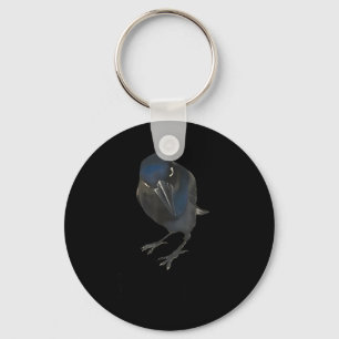 Seriously Funny Crow Sarcastic Quote Key Ring