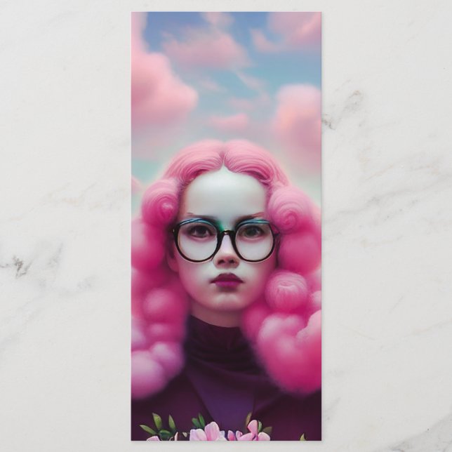 Seriously Pink Hair Bookmark  Menu (Front)