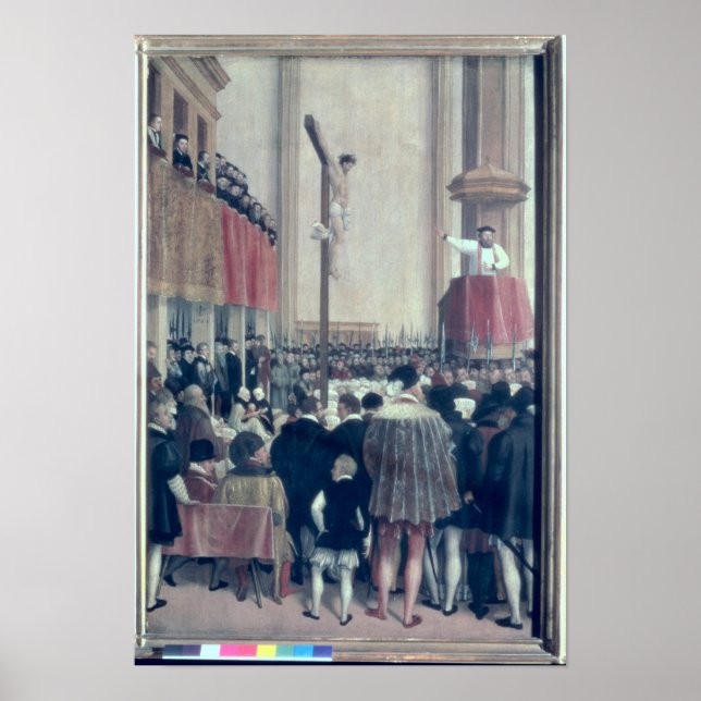 Sermon of the Papal Legate, Cornelius Musso Poster (Front)