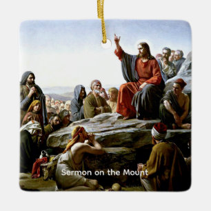 Sermon on the Mount by Carl Bloch Ceramic Ornament