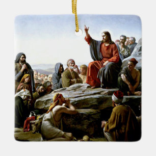 Sermon on the Mount by Carl Bloch Ceramic Ornament
